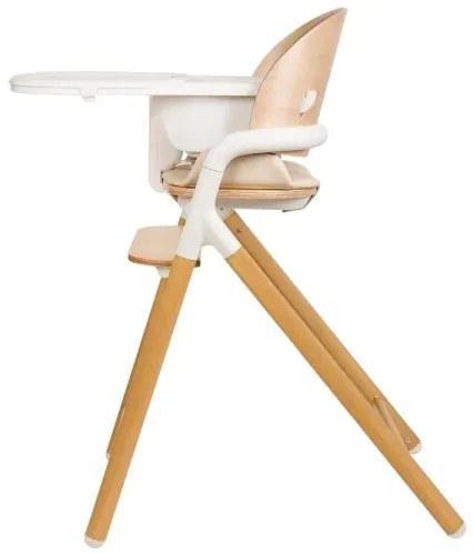 Lionelo - 3 az 1-ben gyerek etetőszék CELIA Fehér natúr fa