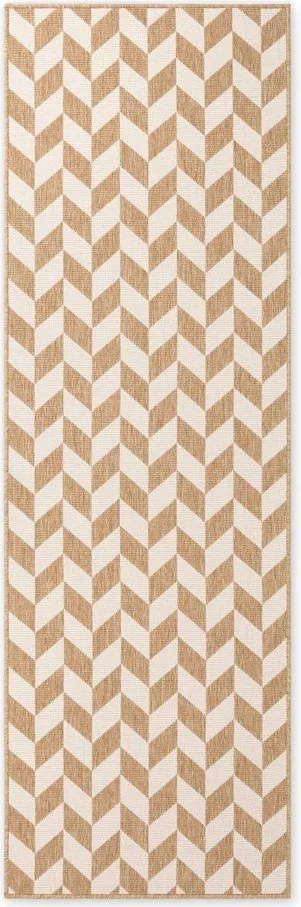 Krémszínű-natúr színű kültéri-beltéri futószőnyeg 80x200 cm Haringey Terrick – Ted Baker