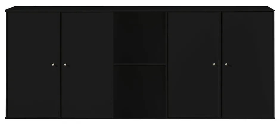 Fekete faliszekrény Hammel Mistral Kubus, 169 x 69 cm