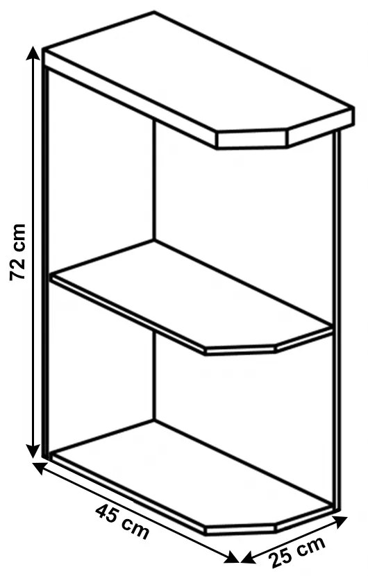 Alsó konyhai polc D25PZ Provence (fehér) (L). 1015154
