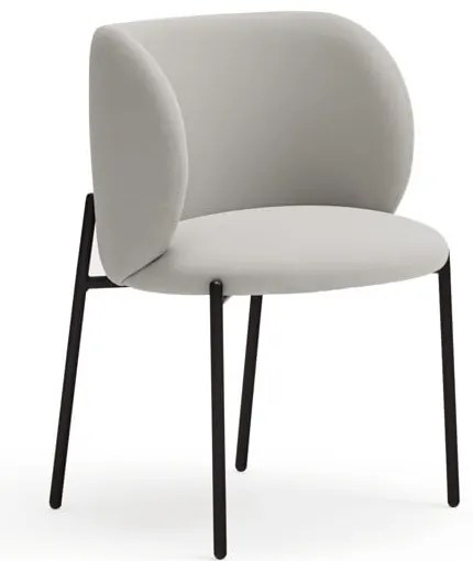 Világosszürke kárpitozott étkezőfotel szett 2 db-os Mogi – Teulat