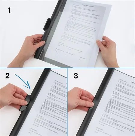 Gyorsfűző, klipes, PP, A4, RAPESCO Eco GRS Recycled, fekete (IR1828)