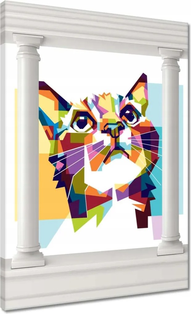 Vászonkép 50x70 Absztrakt macska