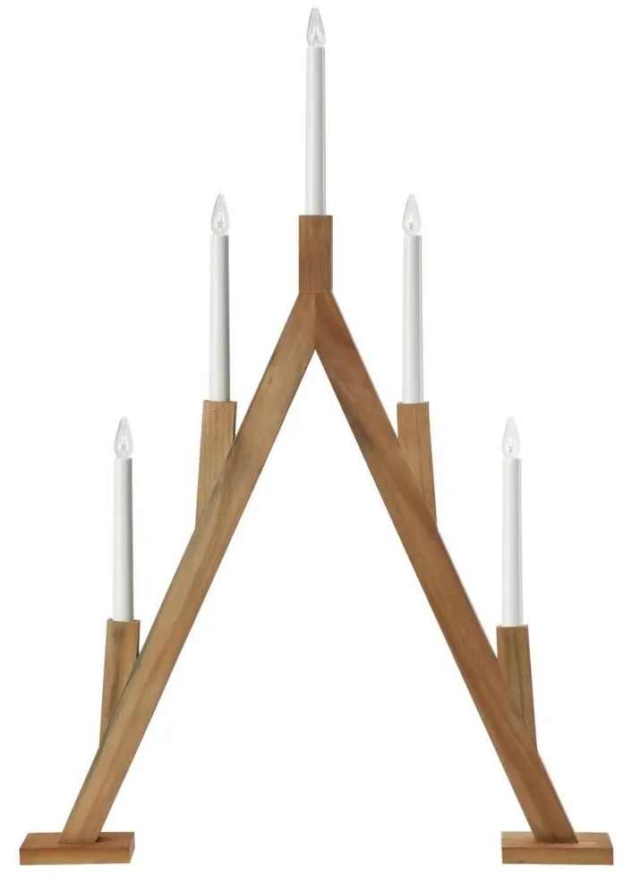 Markslöjd 706161 - Karácsonyi gyertyatartó BJURFORS 5xE10/3W/230V barna