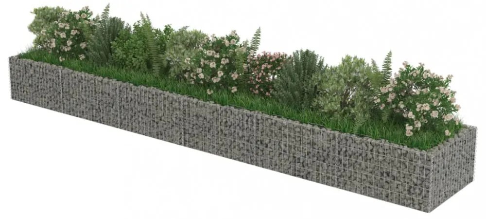 horganyzott acél gabion magaságyás 540 x 90 x 50 cm