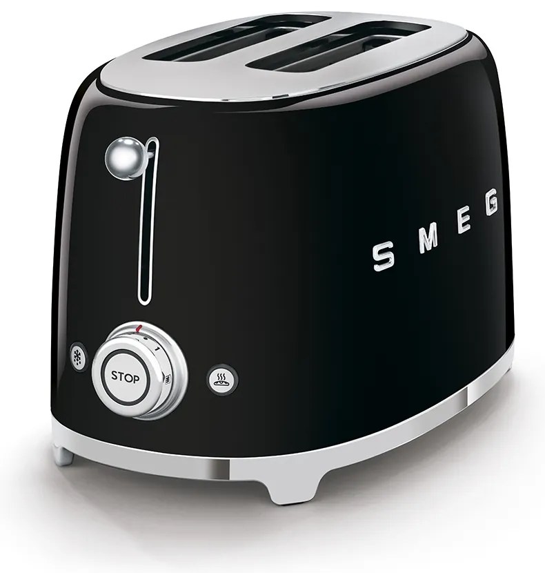 50-es évekbeli, Retro stílusú kenyérpirító, P2 fekete 950W - SMEG
