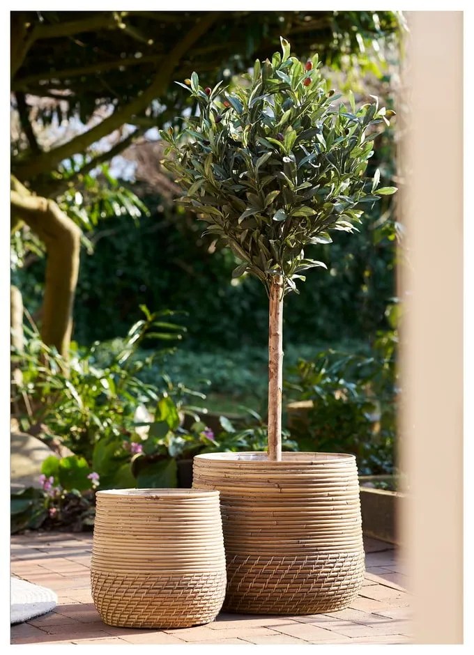 Rattan tárolókosár szett 2 db-os ø 39x35 cm Moro – House Nordic