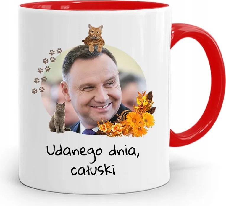 Piros Elnöki Bögre Andrzej Duda Pis Egészség felirattal