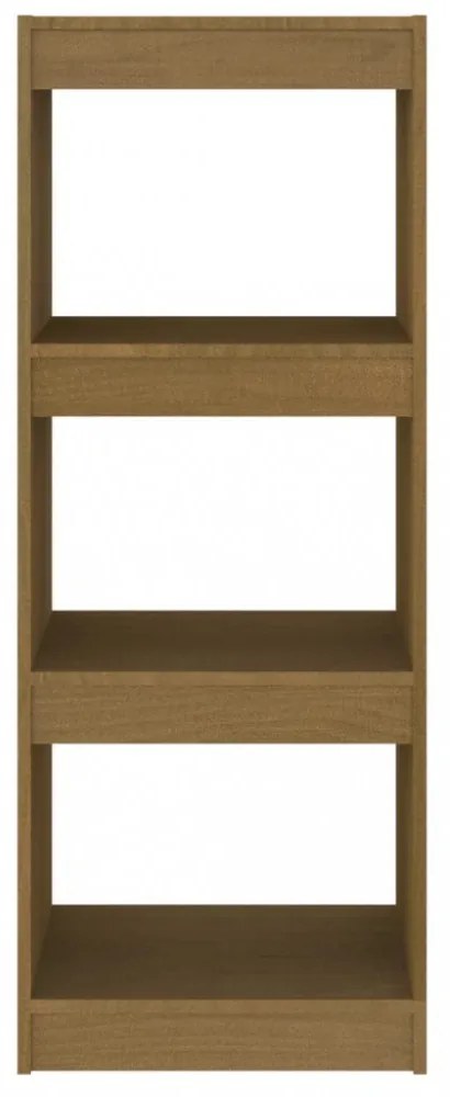 mézbarna fenyőfa könyvszekrény/térelválasztó 40 x 30 x 103,5 cm