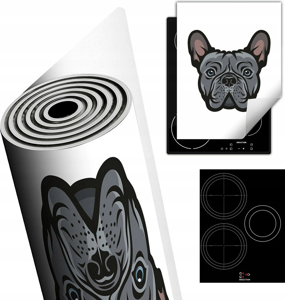 Tűzhelyvédő Szőnyeg Asztali Dekoráció 40x52 szürke kutya