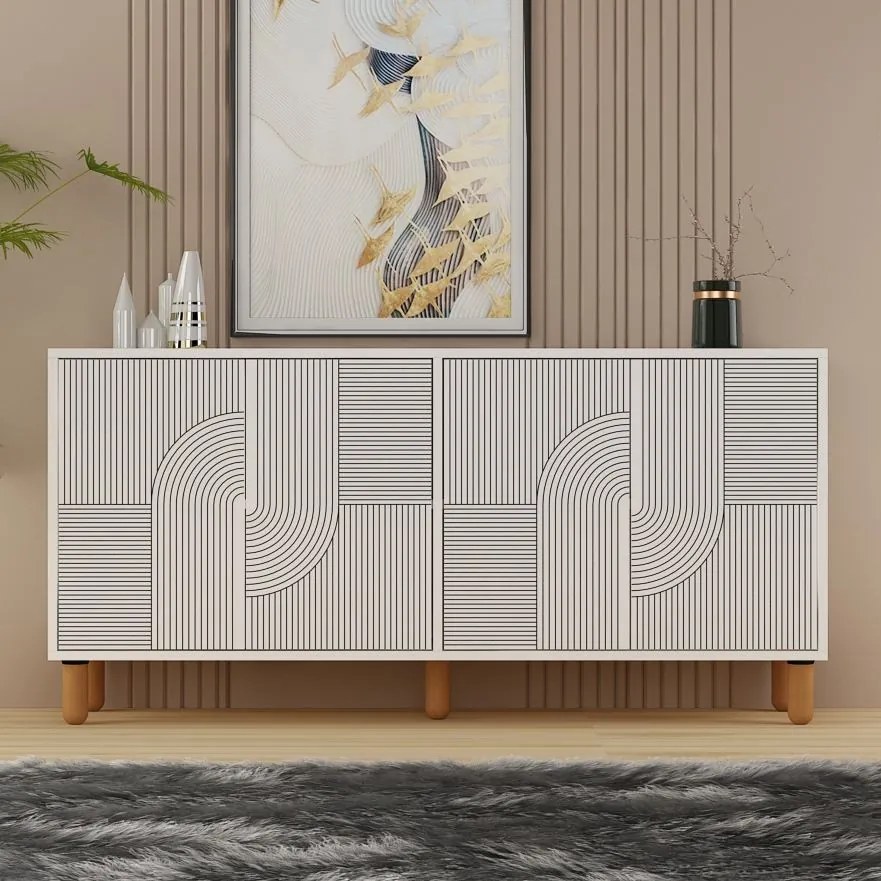 Desso komód, fehér, 150 cm