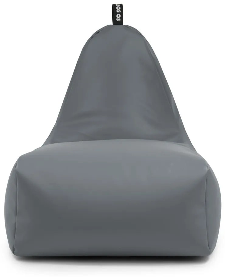 Fekete bőrutánzat babzsákfotel Chill XXL – So Soft?