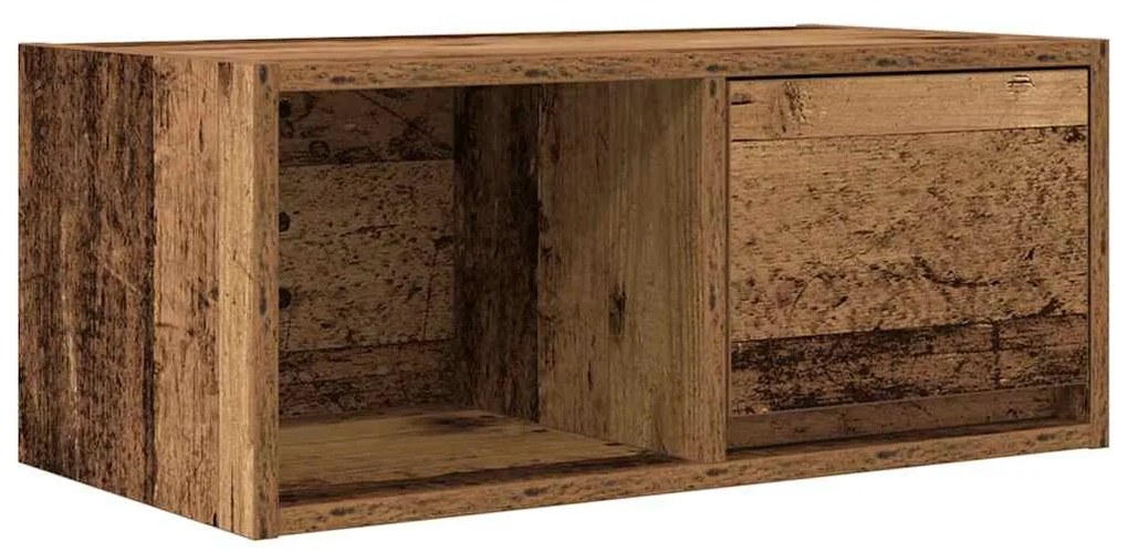 2 db antik fa szerelt fa fali TV-szekrény 60x31x25,5 cm