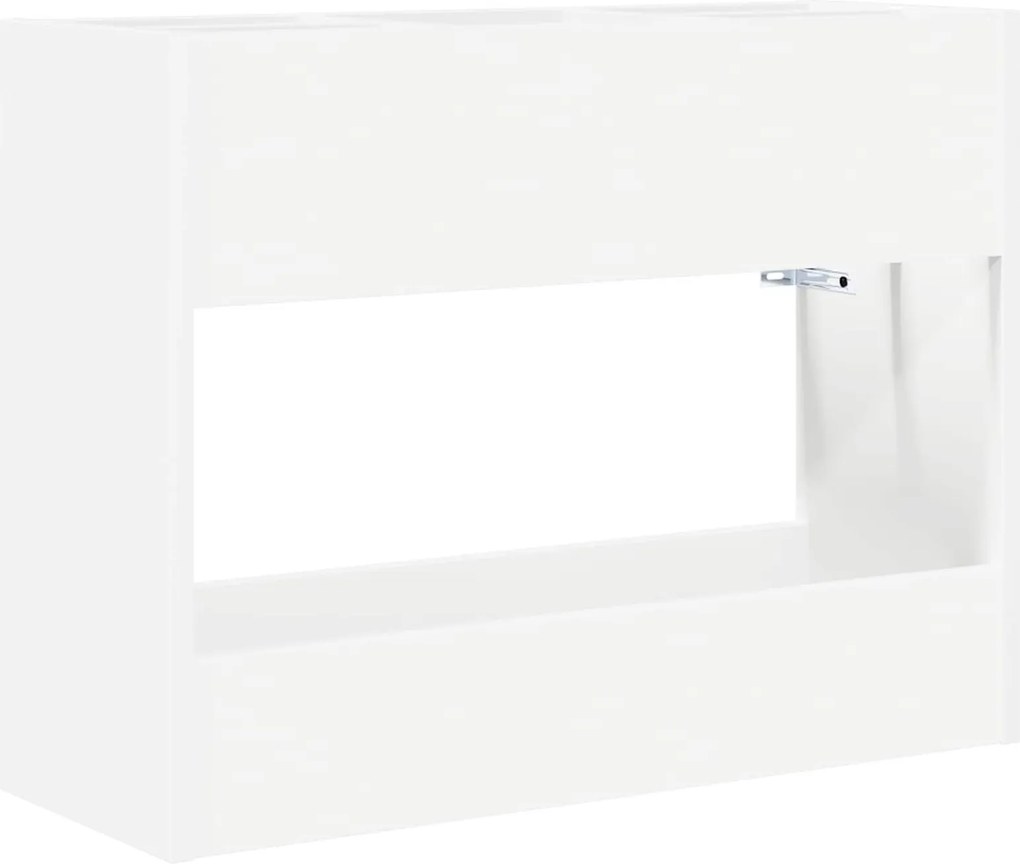 vidaXL Napernyő Állvány tárolóval Fehér 65 x 24 x 50 cm Faanyag