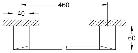 GROHE 40767000 - Törölközőtartó SELECTION CUBE 500 mm fényes króm