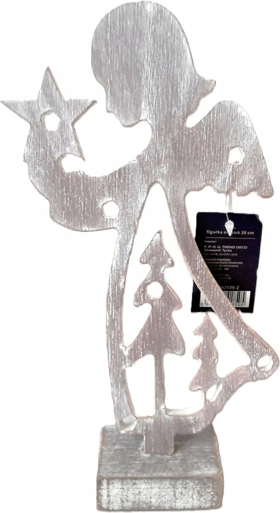 Angyalka dekoráció karácsonyra 21,5x10