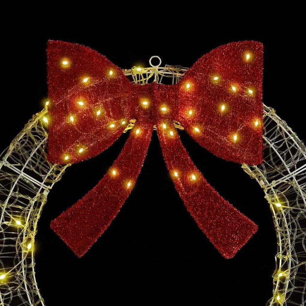 Koszorú 80 LED-del Meleg fehér 90 cm Akril