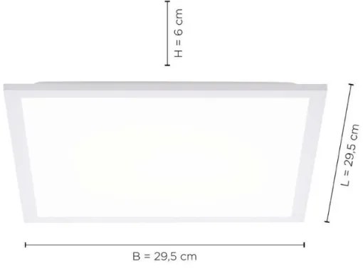 Leuchten Direkt 12200-16 - LED Mennyezeti lámpa FLAT LED/17W/230V