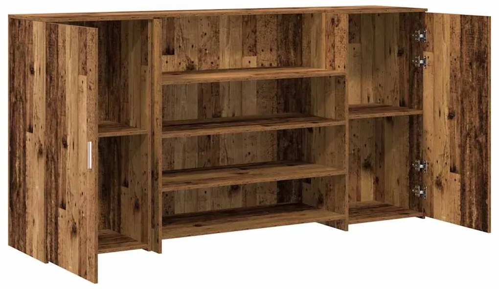 recepciós pult antik fa 200x50x103,5 cm szerelt fa