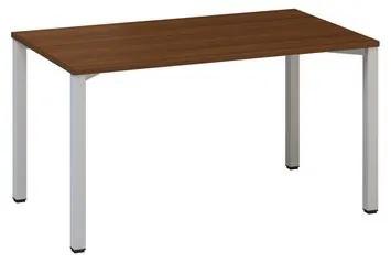 Alfa Office  Alfa 420 konferenciaasztal szürke lábazattal, 140 x 80 x 74,2 cm, egyenes kivitel, dió mintázat%