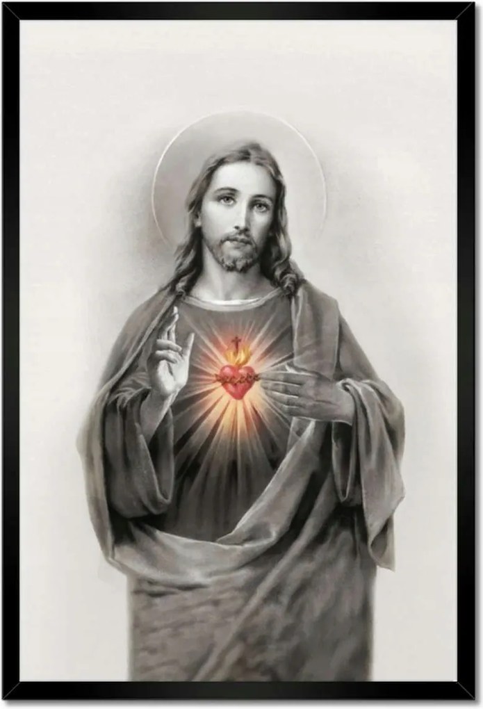 Poszterek keretben 40x60 Jézus Krisztus Király Szív