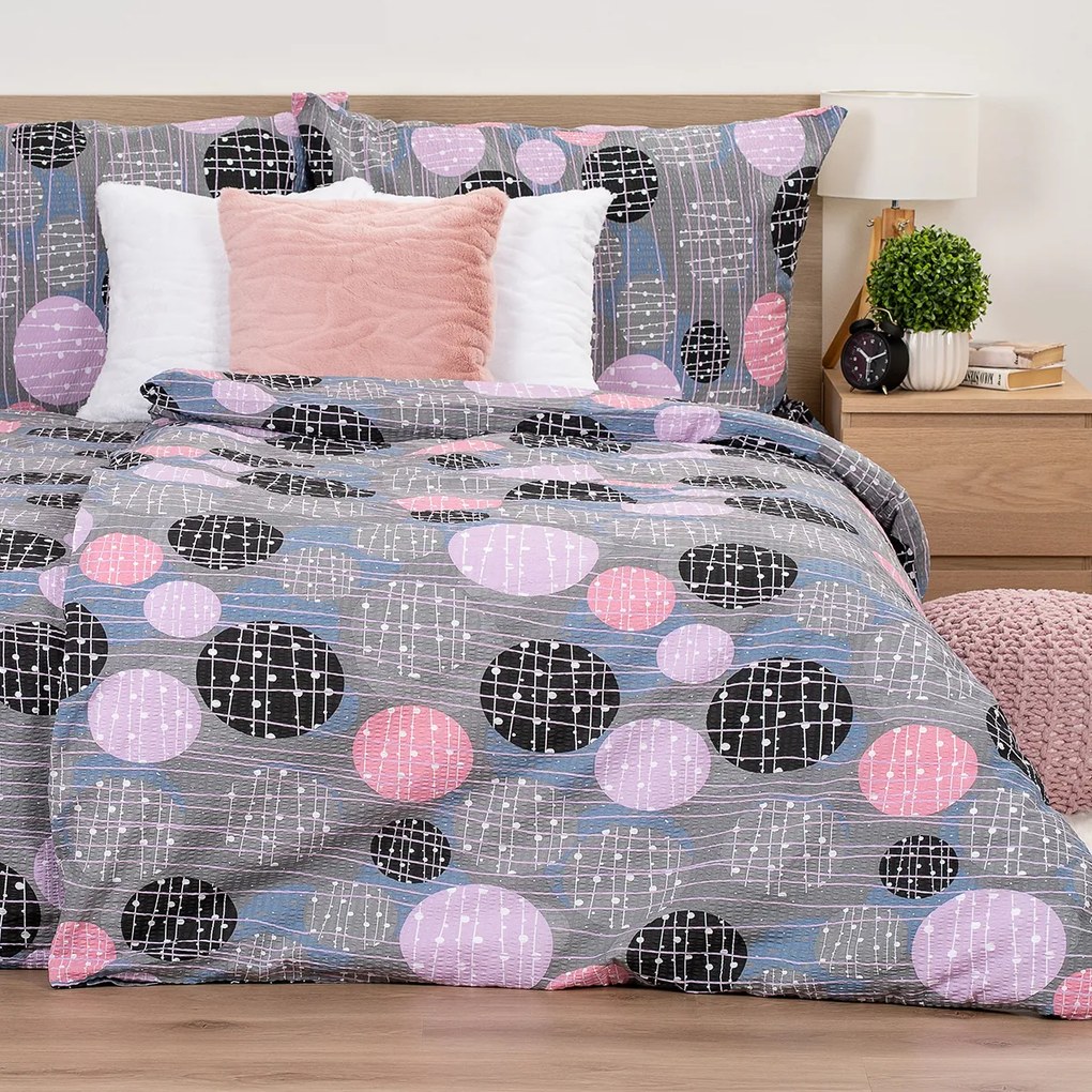 4Home Pink illusion krepp ágyneműhuzat, 140 x 200 cm, 70 x 90 cm, 140 x 200 cm, 70 x 90 cm