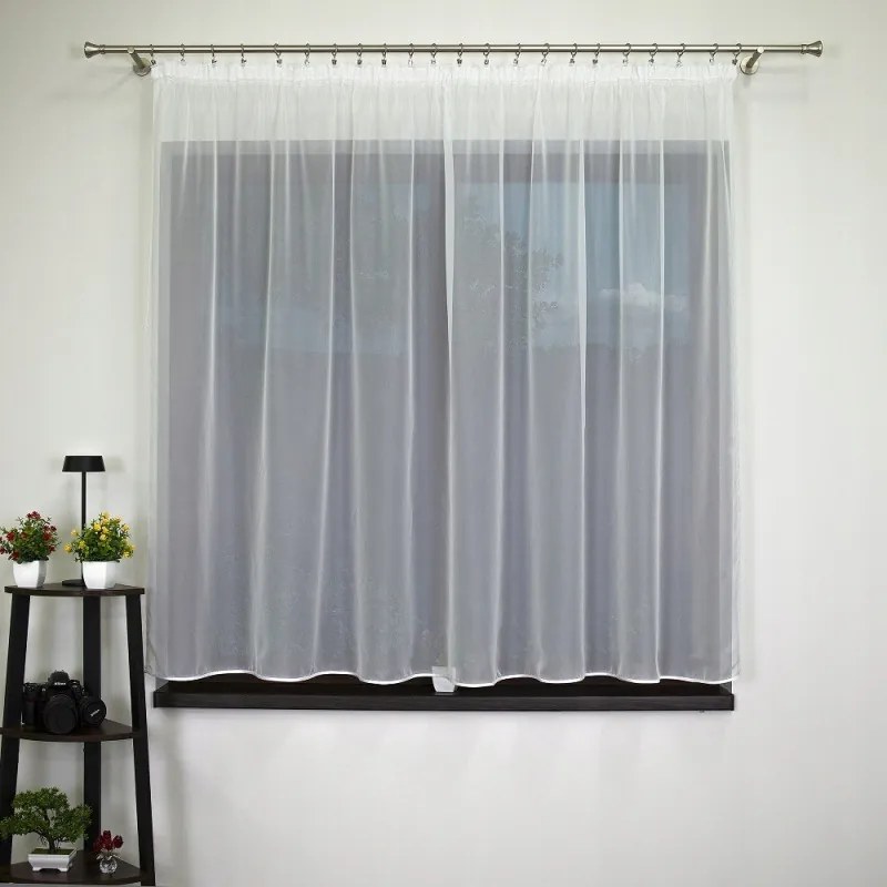 Függöny kész fátyol szegéllyel 350x160 cm fehér