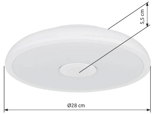 Globo - LED RGB Fürdőszobai lámpa hangszóróval RAFFY LED/18W/230V IP44 + távirányító