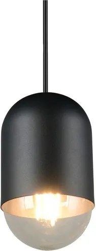 Fekete fém függőlámpa ø 11 cm Nara – Reality