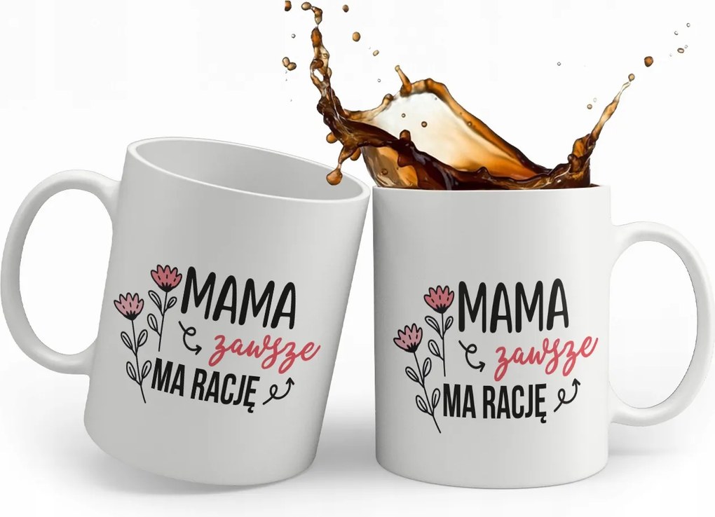 Fehér Bögre Nyomott Mintás Ajándék Anyák Napjára