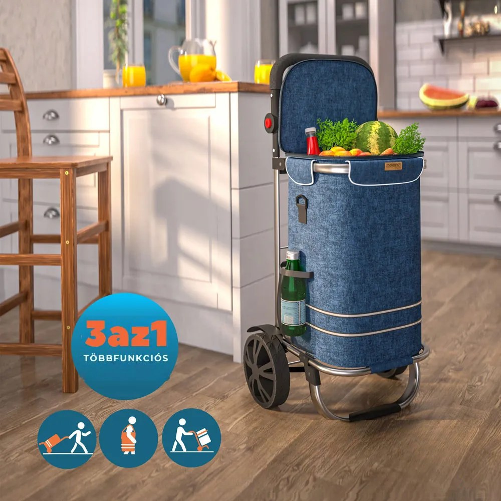 EASY bevásárlótáska kerekekkel, 50l, kék Jurhan