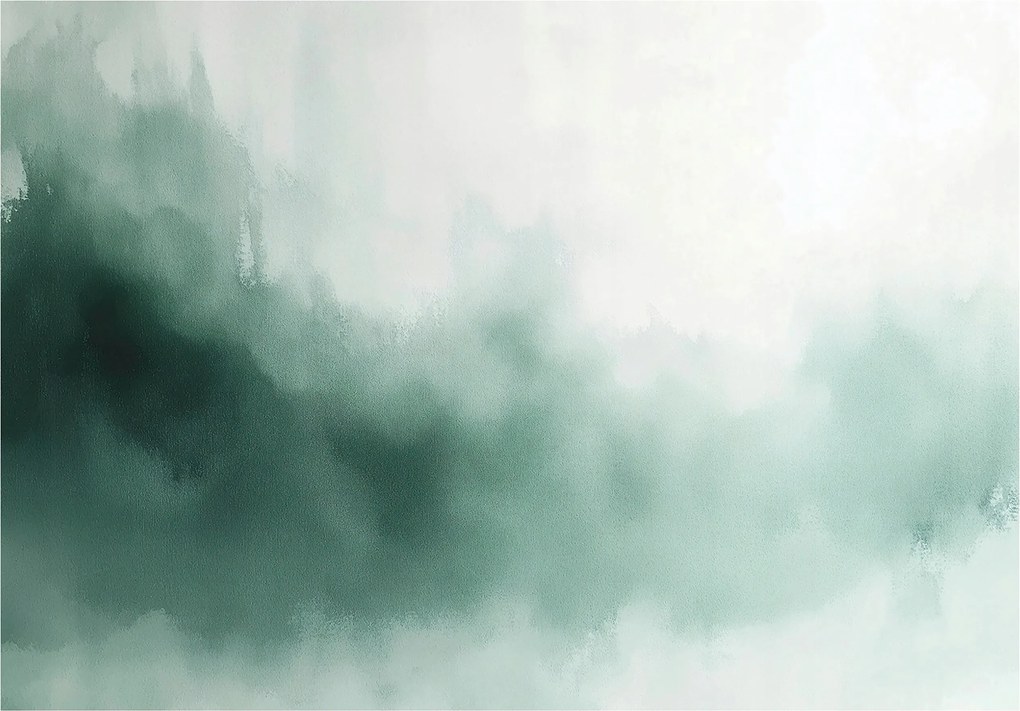 Fotótapéta zöld akvarell köd hálószoba nappali modern dekoráció