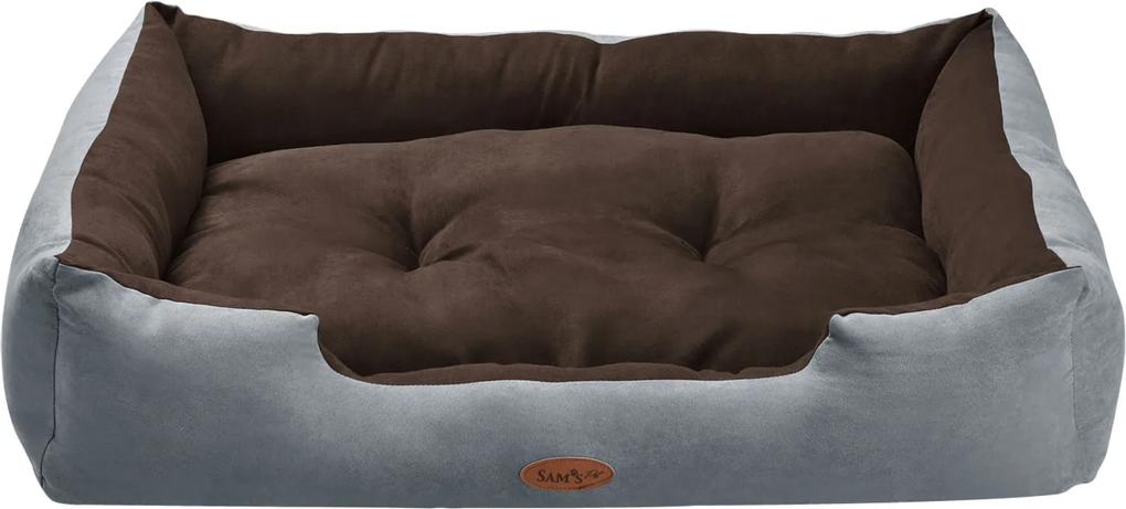 Kutyafekhely ,,Barney" XL méretű párnával szürke-barna színben