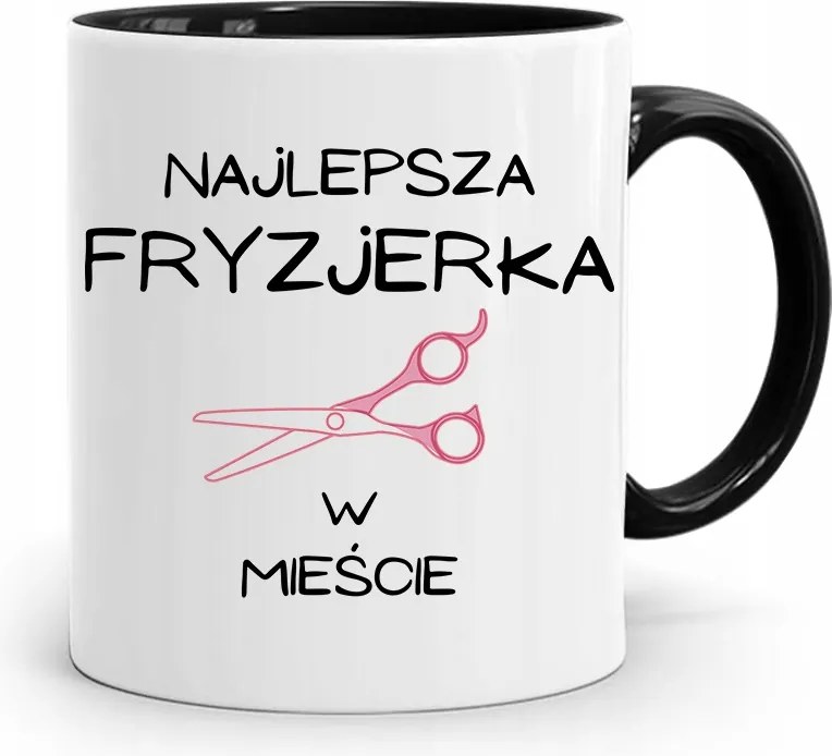 Bögre Fekete A Legjobb Fodrász A Városban fényképes nyomattal