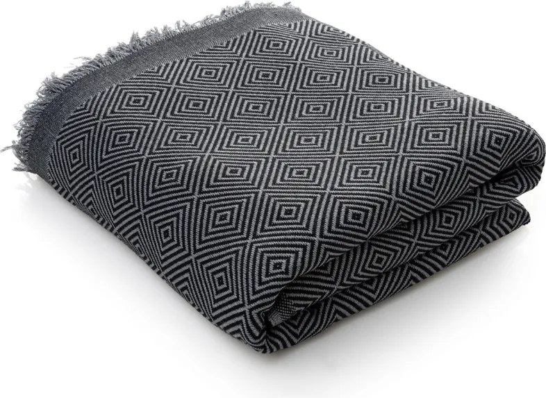 Elite lepedő, fekete, 175×230 cm