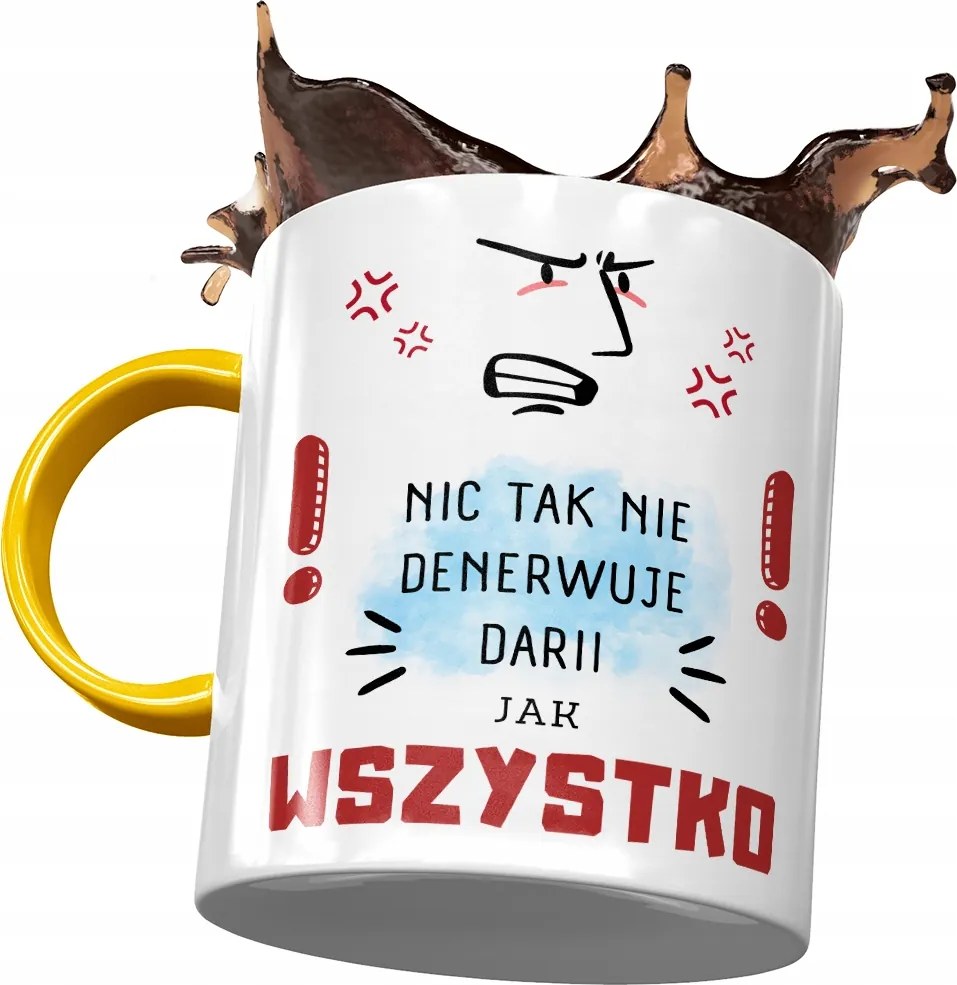 Sárga Bögre Daria Barátnő Feleség Ajándék Nyomtatott Fotóval