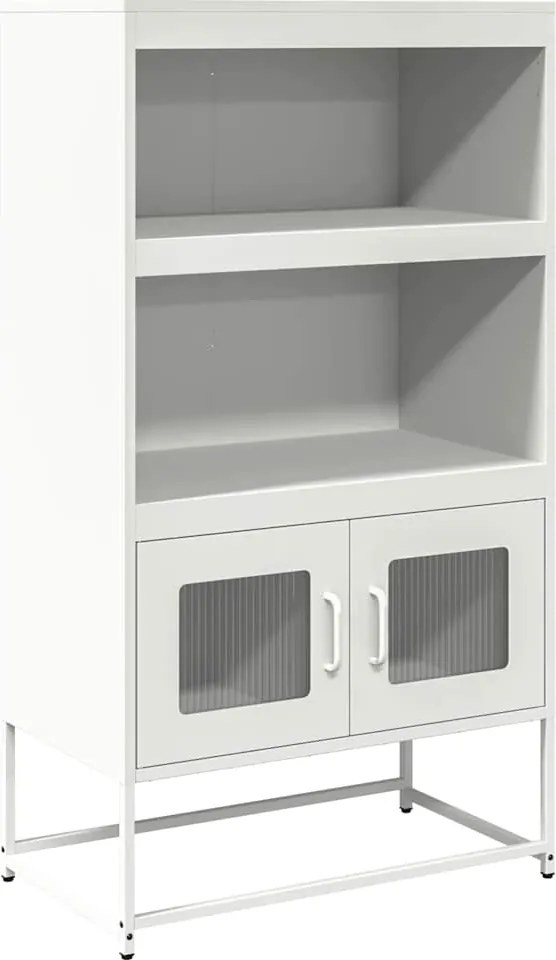 vidaXL Magastábla Fehér 68x39x123 cm Acél