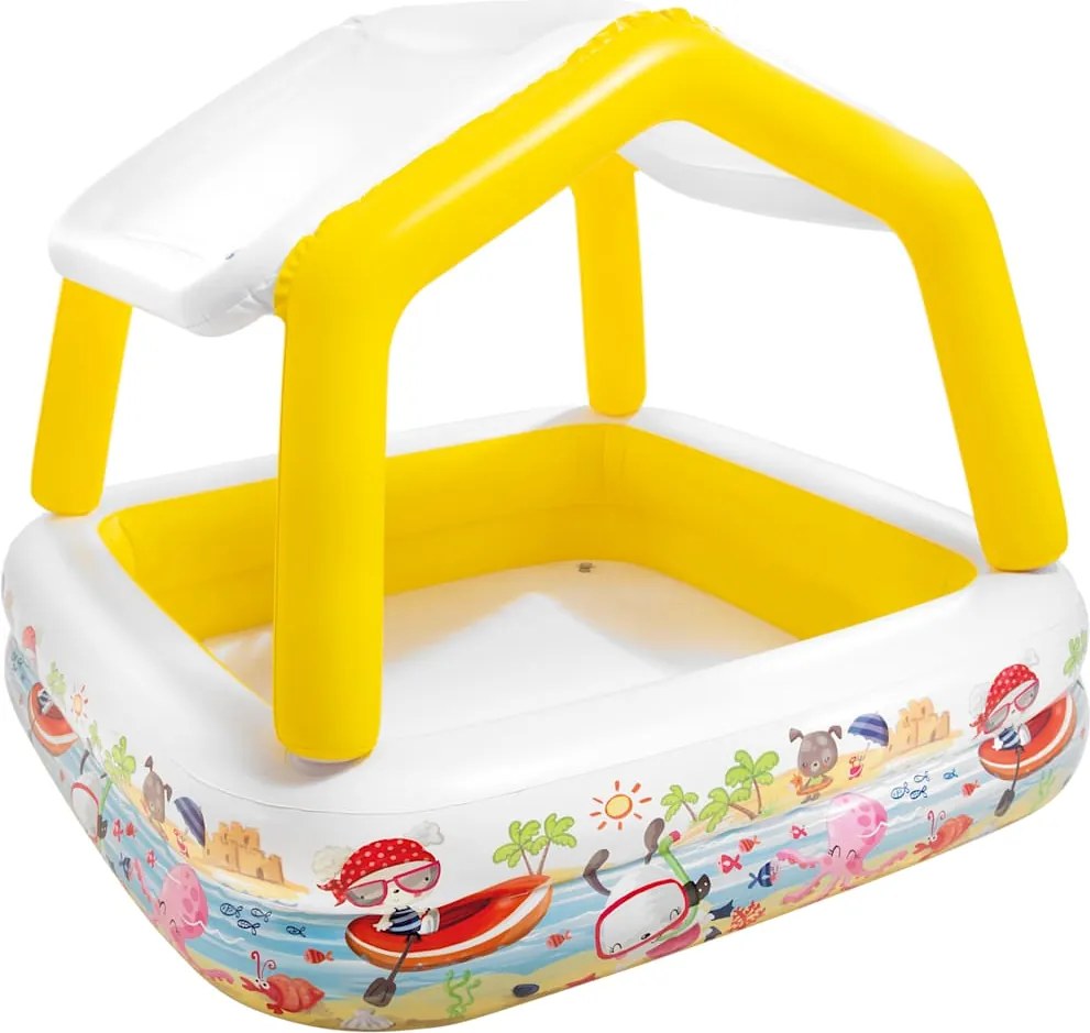 INTEX felfújható napernyős medence 157 x 157 x 122 cm