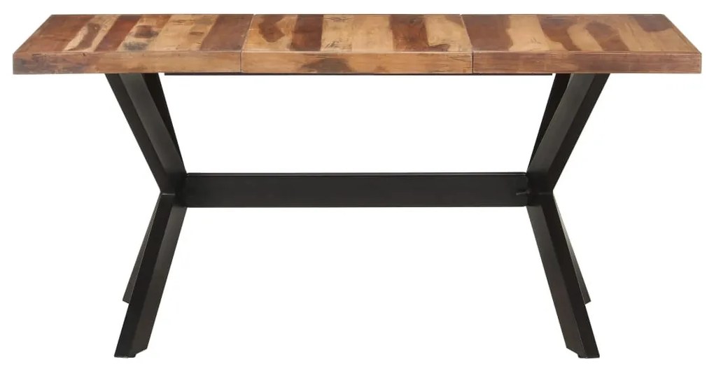 Tömör fa étkezőasztal mézszínű felülettel 160 x 80 x 75 cm