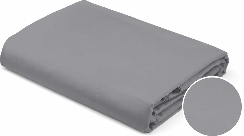 Lepedő 120x200 Szatén gumis, szürke