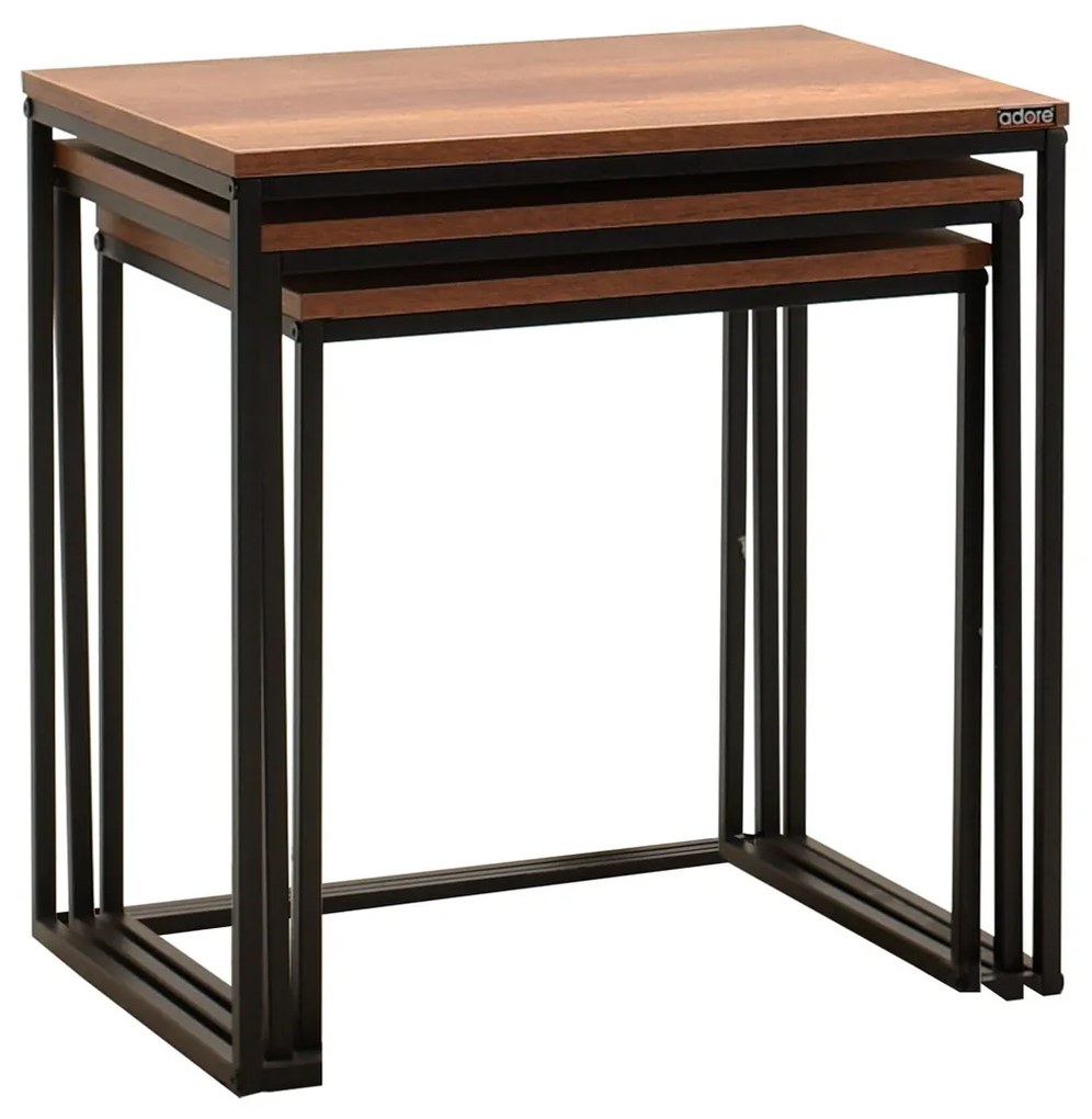 SHP 933 Walnut tárolóasztal, 3 db