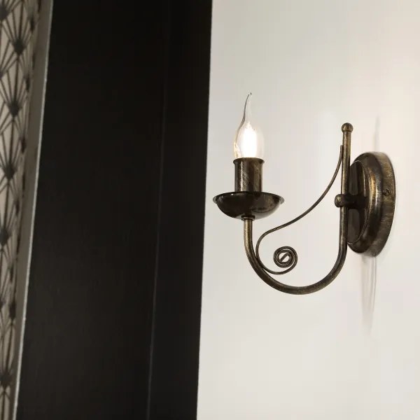 Fali lámpa DONATO 1xE14x40W/230V patinás