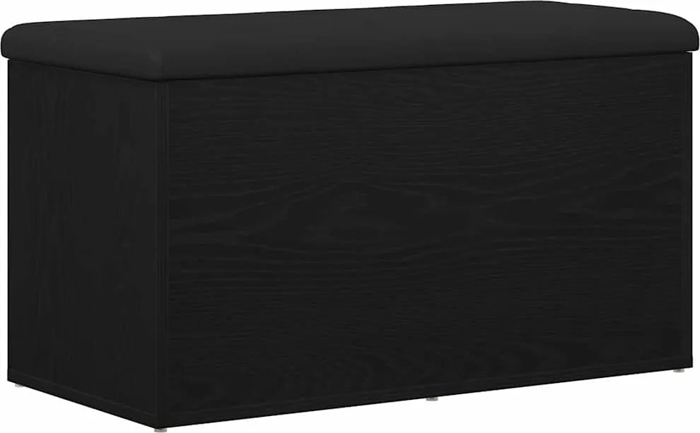 vidaXL Tárolópad tárolóval Fekete tölgy 82 x 42 x 45 cm Faanyag