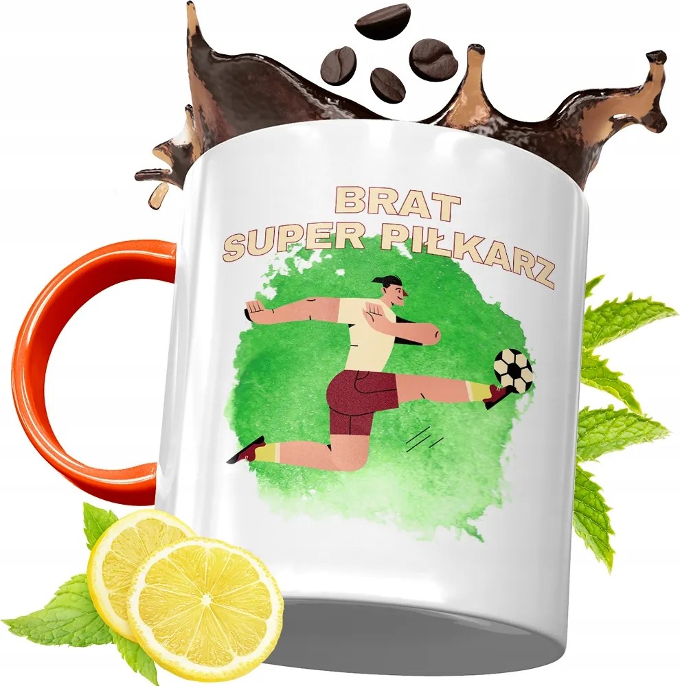 Narancssárga Bögre Testvérnek Ajándékba, fényképes nyomattal