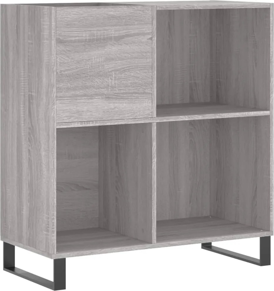 vidaXL szürke sonoma színű szerelt fa hanglemezszekrény 84,5x38x89 cm