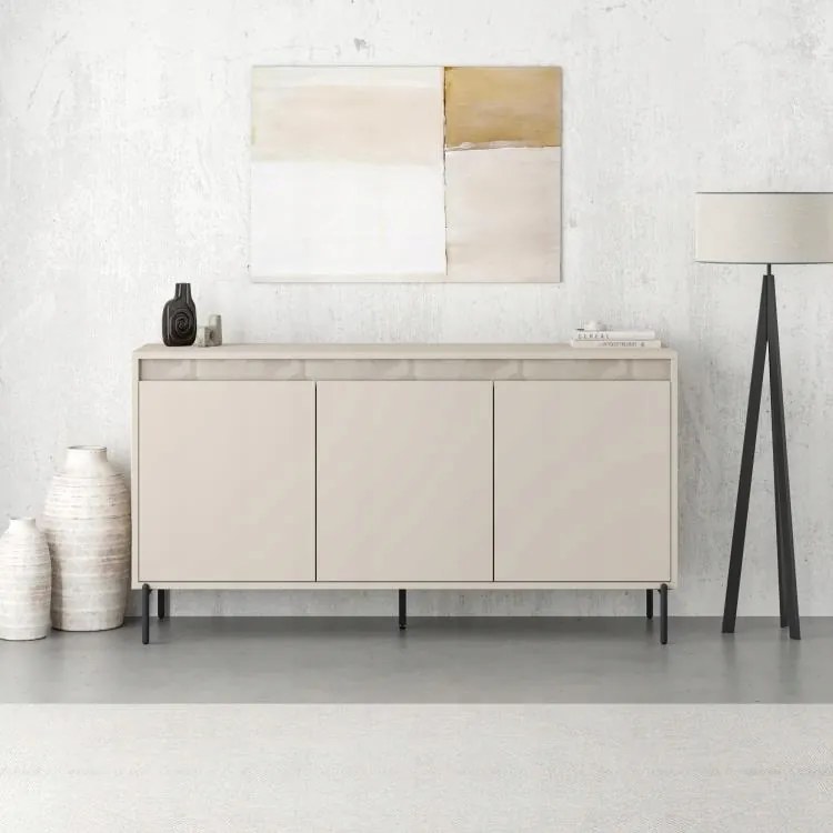 Fiókos komód Houseland Mott 150 cm homokkő