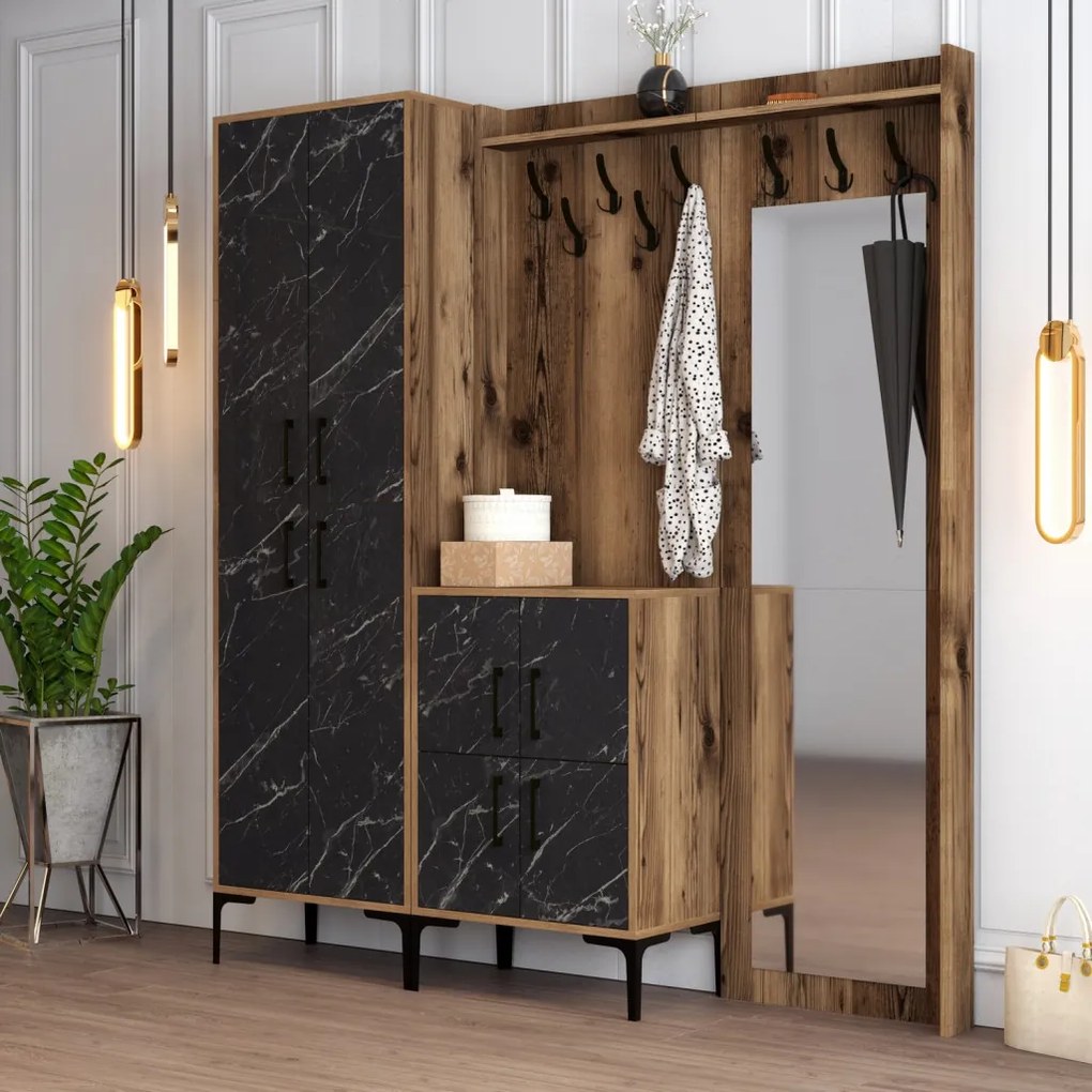 Berlin ABC - Walnut, Black Marble