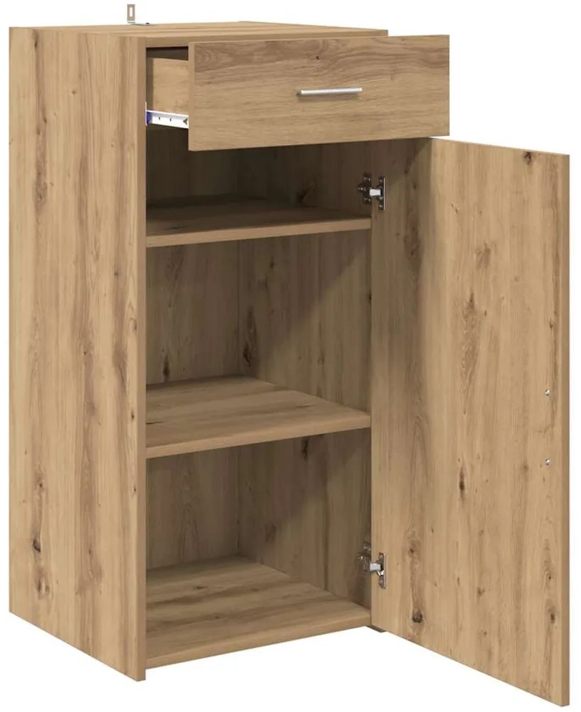 Széf fiókkal kézműves tölgy 42.5 x 40 x 93 cm Faanyag