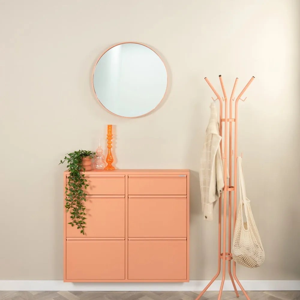 Lazacszínű fém billenő ajtós cipőtartó 98x86x15 cm Billy – Spinder Design