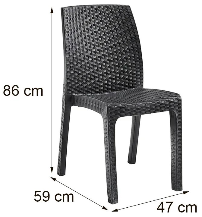 Hellda 4+1 kerti bútor garnitúra szett